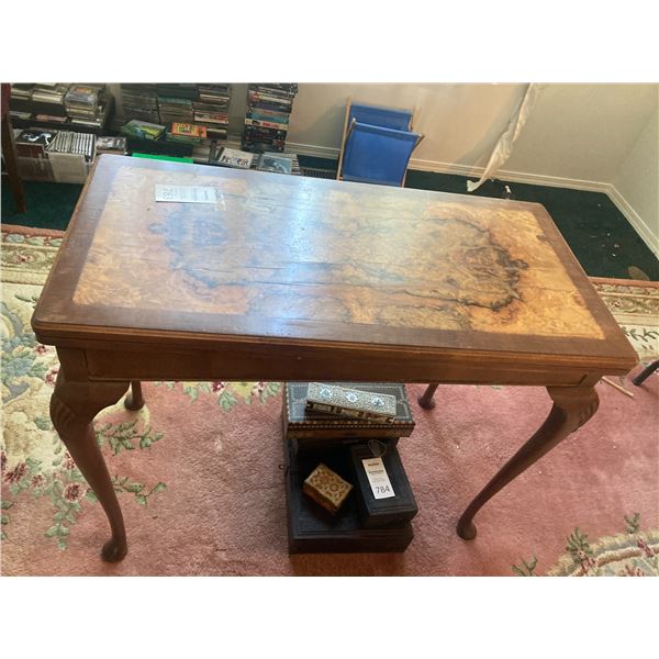 Vintage English Mahogany Games Table. C