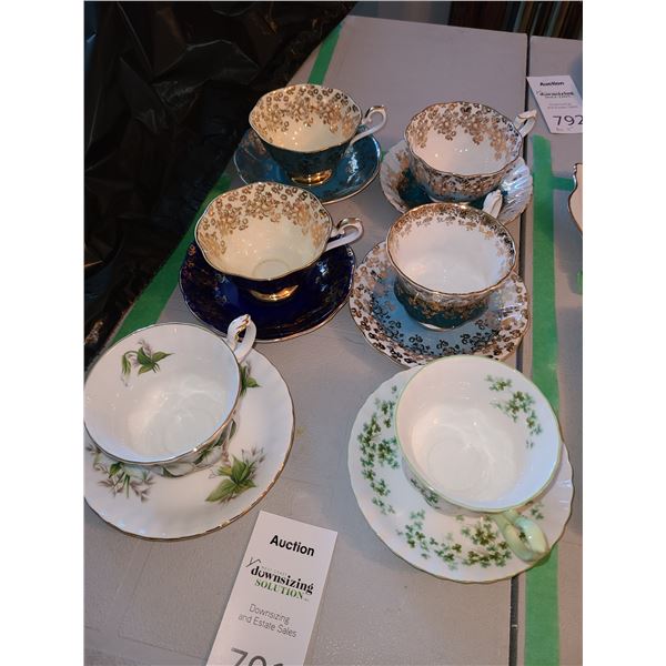 Bone China cups and saucers cat A