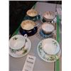 Image 1 : Bone China cups and saucers cat A