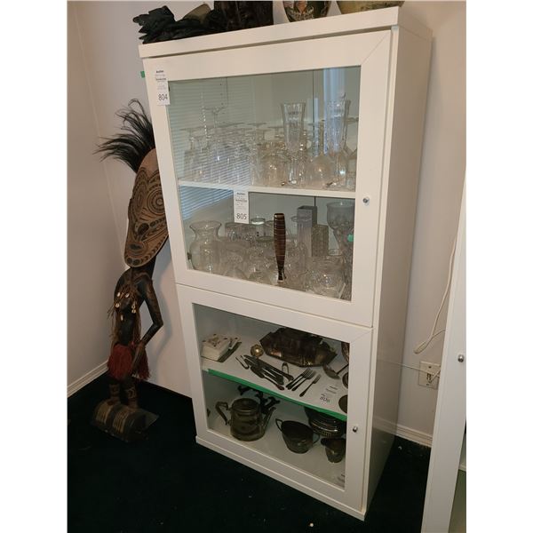 IKEA type glass fronted cabinet cat c