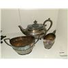 Image 3 : Silver plated tea set cat a