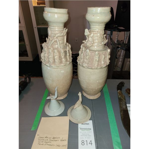 2 Antique Asian Funerary Vases cat a