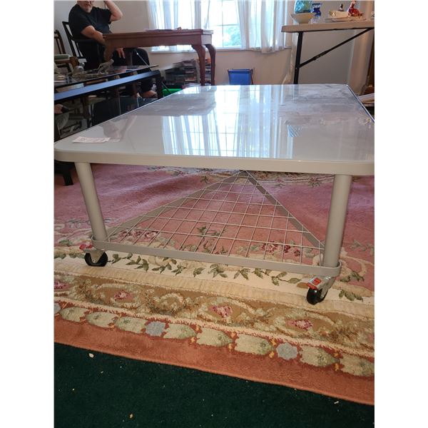 Large glass and metal table cat c