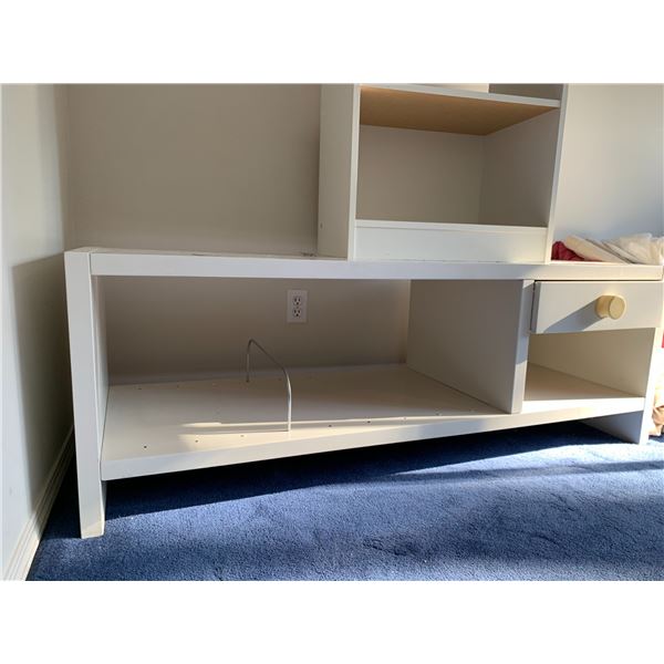 IKEA style coffee table and cabinet cat c