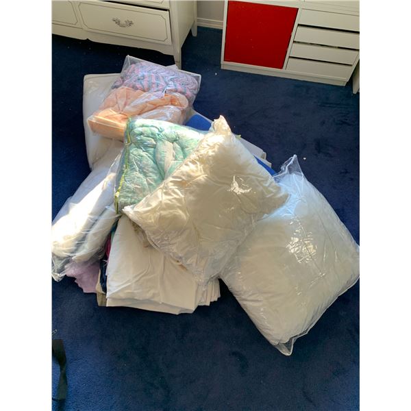 Assortment of bed linens cat a