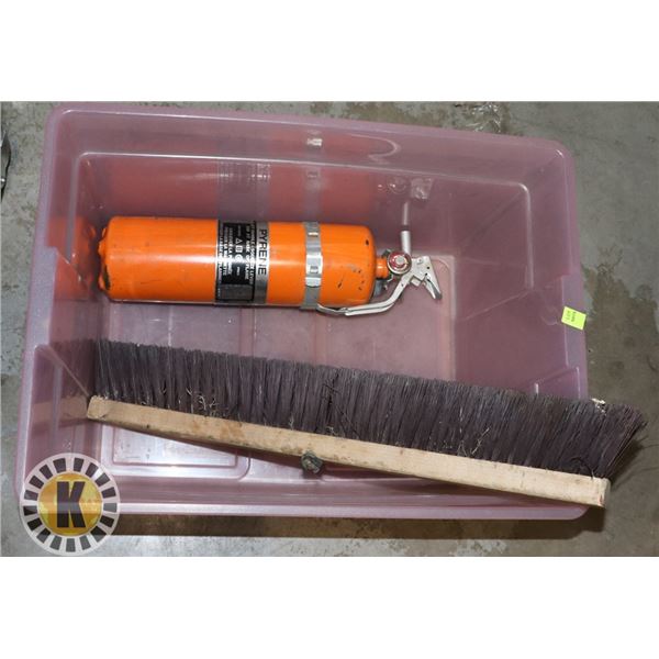 FIRE EXTINGUISHER SOLD WITH PUSH BROOM HEAD