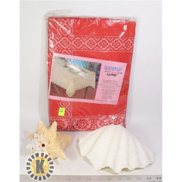 NEW OLD STOCK TABLE CLOTH SOLD WITH TWO SHELLS