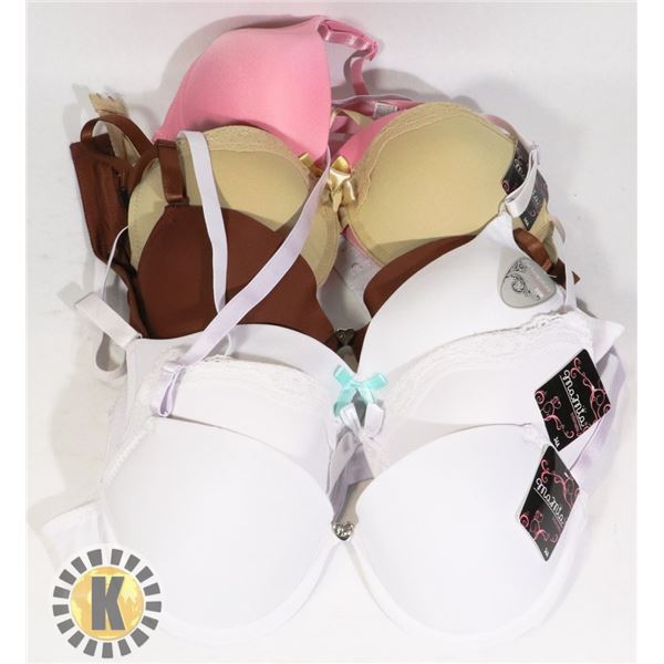 SMALL BAG OF BRAS 32B TO 34- QUANTITY OF 6