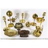 Image 1 : LG LOT OF BRASS ITEMS INCL. GENIE LAMP OLD FIRE