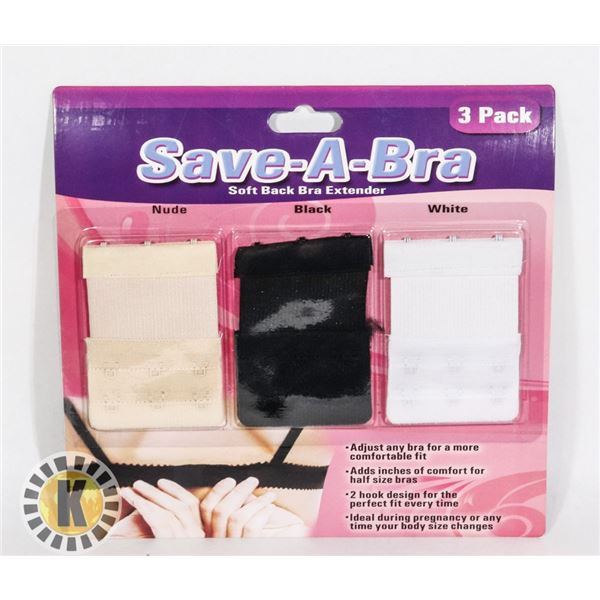 NEW 3 PACK, SAVE A BRA SOFT BACK EXTENDERS