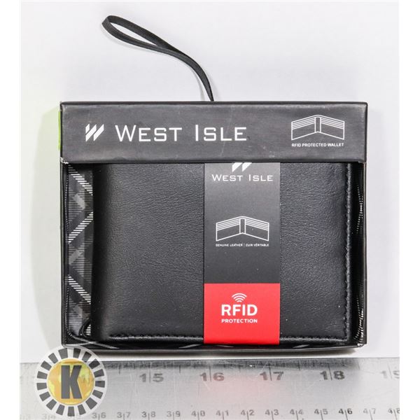 NEW MEN'S LEATHER WALLET BUILT IN RFID