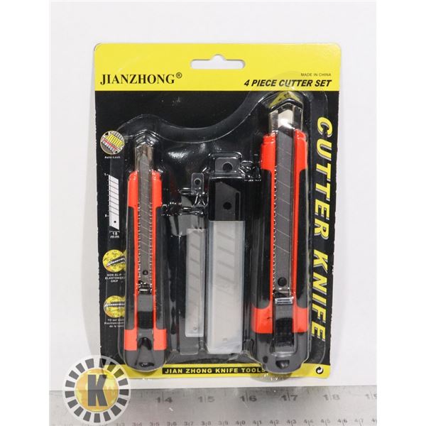 NEW 4 PIECE UTILITY KNIFE SET