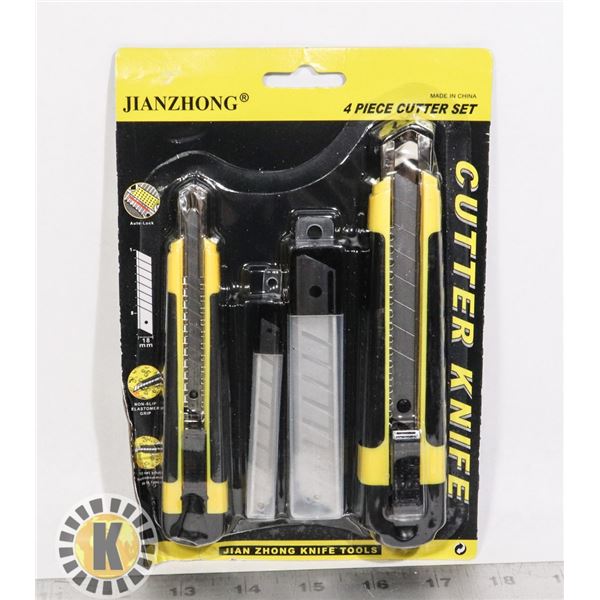 NEW 4 PIECE UTILITY KNIFE SET