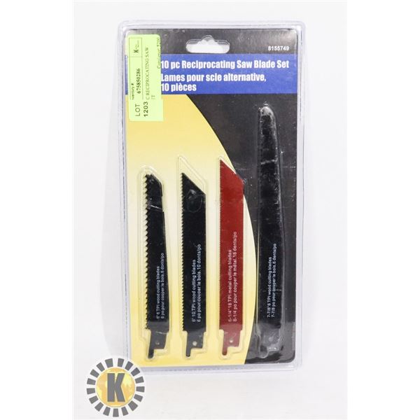NEW 10 PC RECIPROCATING SAW BLADE SET