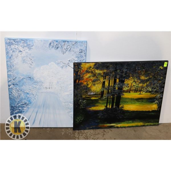 2 NATURE PAINTING PICTURES