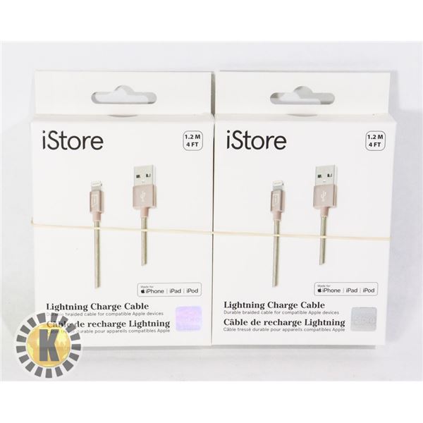 TWO LIGHTNING CHARGE CABLES