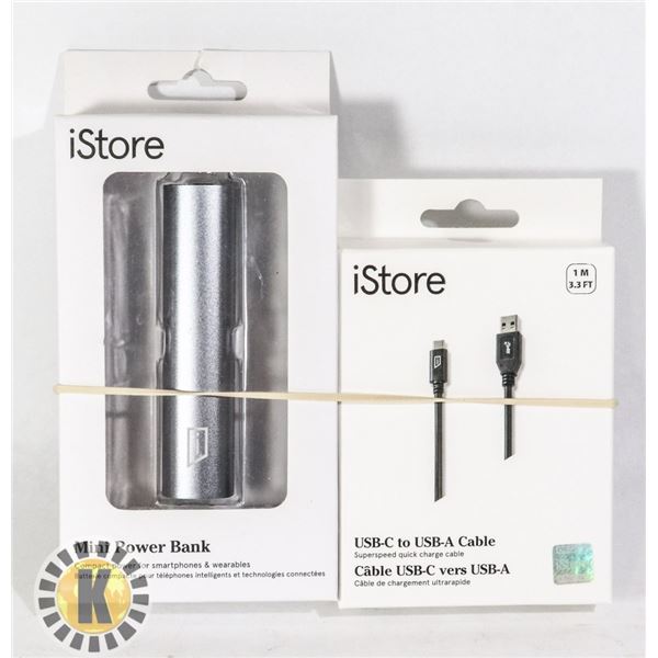 MINI POWER BANK SOLD WITH USB C TO USB A CABLE