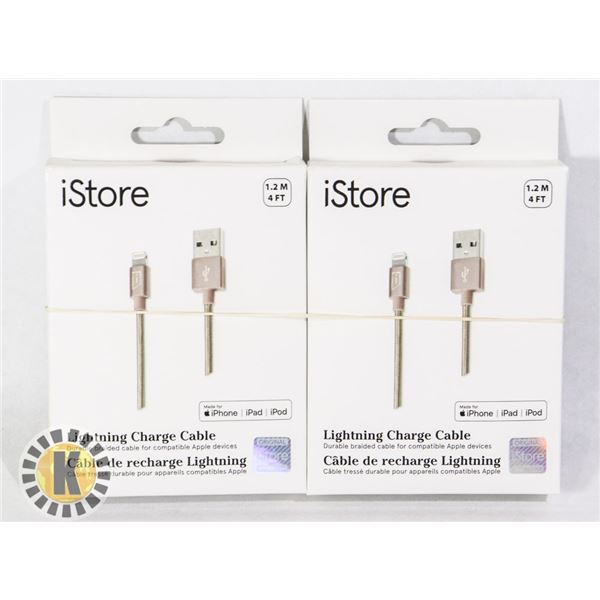 TWO LIGHTNING CHARGE CABLES