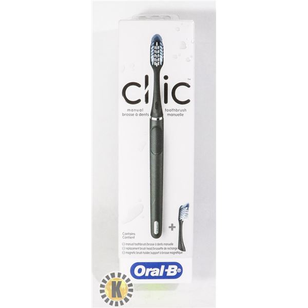 NEW CLIC ORAL B MANUAL TOOTHBRUSH