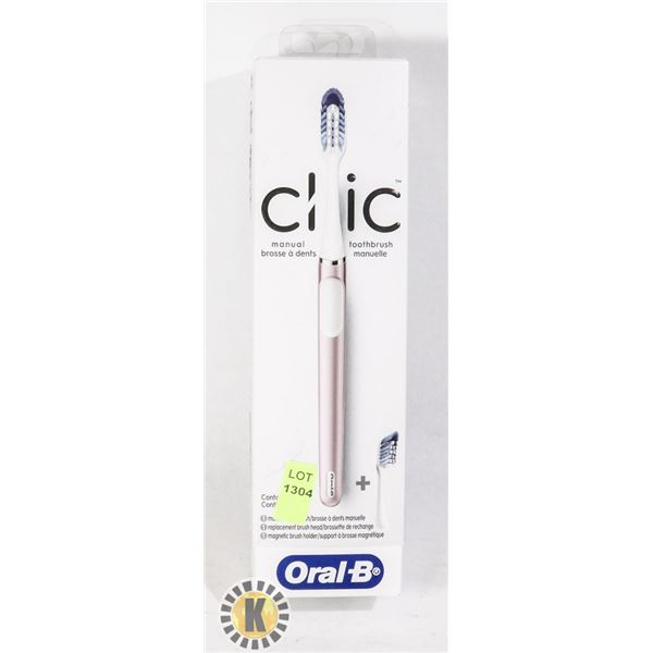 NEW CLIC ORAL B MANUAL TOOTHBRUSH