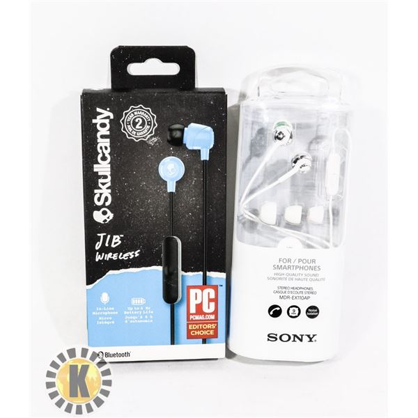 TWO SETS OF NEW HEADPHONES