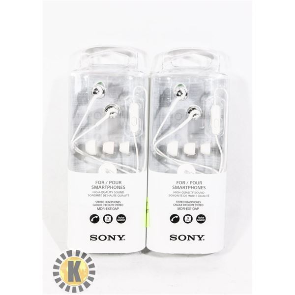 TWO SETS OF NEW SONY HEADPHONES