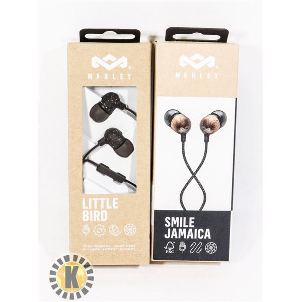 TWO NEW MARLEY HEADPHONES