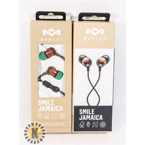 TWO NEW MARLEY HEADPHONES