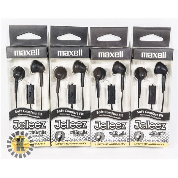 FOUR NEW MAXELL HEADPHONES