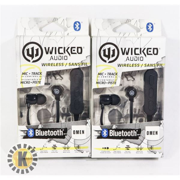 TWO NEW WICKED AUDIO HEADPHONES
