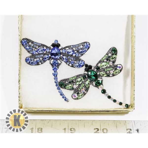 2 SMALL DRAGONFLY BROOCH