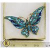 Image 1 : BUTTERFLY RHINESTONE BROOCH