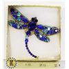 Image 1 : LARGE DRAGONFLY RHINESTONE BROOCH