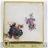 Image 1 : PAIR OF SMALL FROG BROOCHES