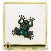 Image 1 : LARGE EMERALD FROG BROOCH