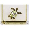 Image 1 : TURTLE RHINESTONE BROOCH