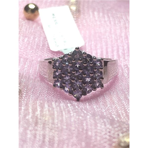 SILVER TANZANITE(1.3CT) RING