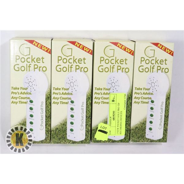 BUNDLE OF 4 POCKET GOLF PRO TIP RECORDING DEVICES