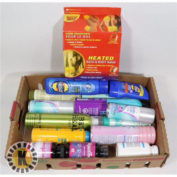 ESTATE FLAT OF ASSORTED BEAUTY SUPPLIES