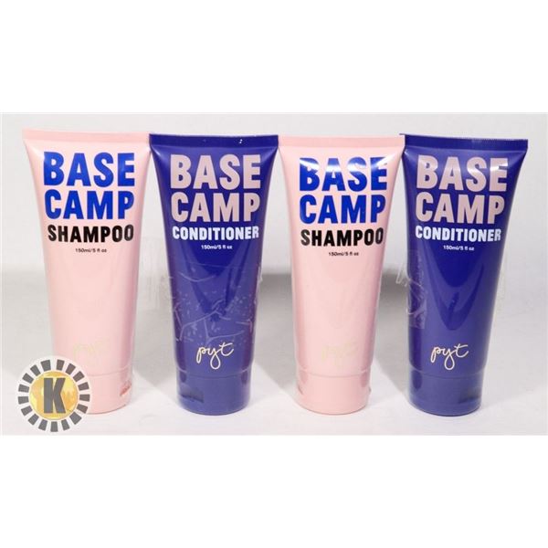 2 BASE CAMP SHAMPOOS AND 2 BASE CAMP CONDITION