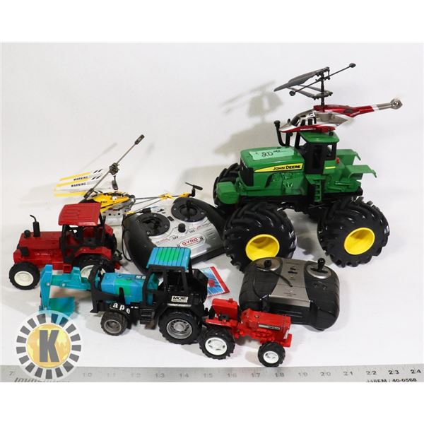 ESTATE TOYS- CAR, TRACTORS AND HELICOPTERS
