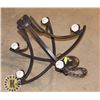 Image 1 : CHANDELIER LIGHT FIXTURE; BROWN; NO BULBS