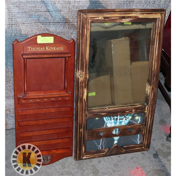 THOMAS KINKADE CALENDAR DISPLAY AND 1 MIRROR