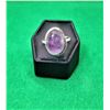 Image 1 : 7)  OVAL NATURAL AMETHYST RING SET IN 925