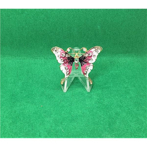 13)  GOLD TONE WITH WHITE, PINK & PURPLE