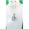 Image 1 : 1)  SWAROVSKI CLEAR CRYSTAL ROUND PENDANT