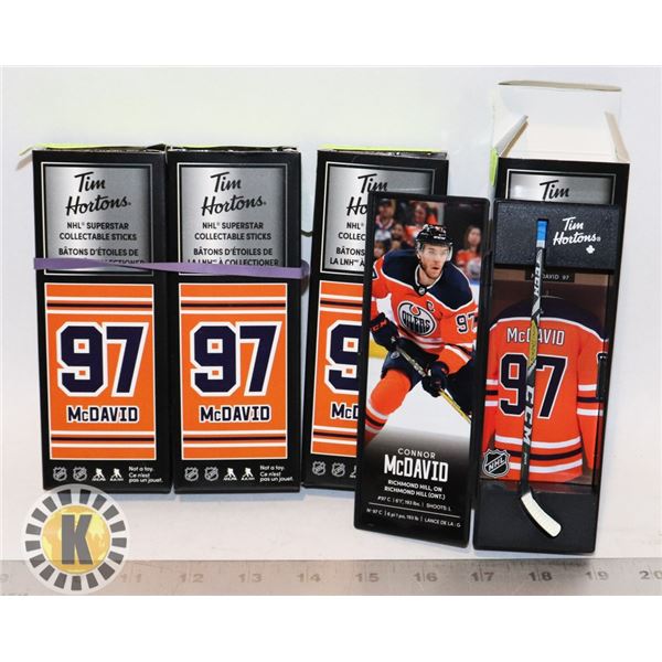 CONNOR MCDAVID TIM HORTONS COLLECTABLE STICKS