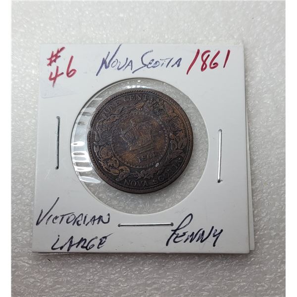 11)  CANADIAN PRE-CONFEDERATION 1861NOVA SCOTIA