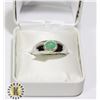 Image 1 : SILVER EMERALD(1.3CT) RING