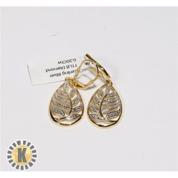 SILVER DIAMOND(0.2CT) EARRINGS